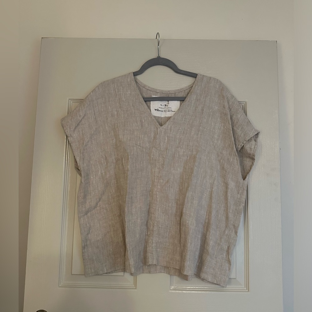 Not Perfect Linen Malta top